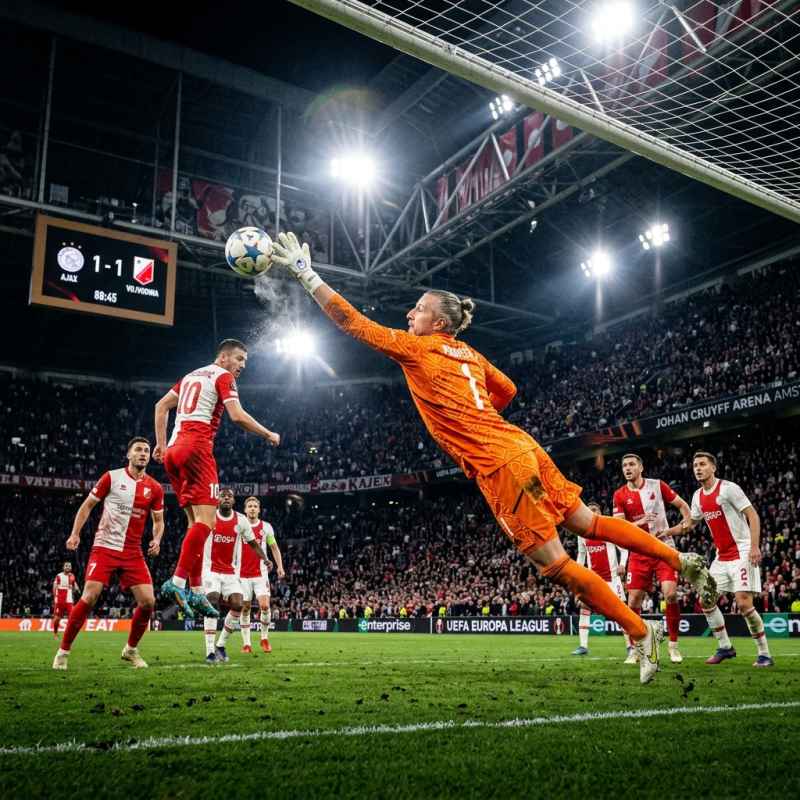 Vojvodina vs Ajax: Maarten Paes Debuts