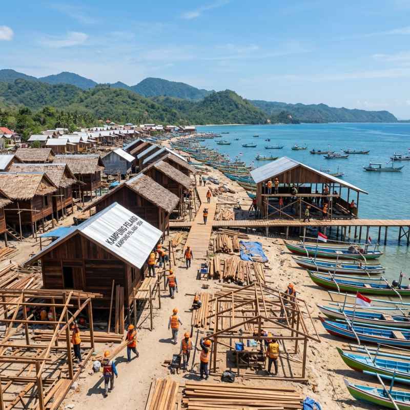 Proyek Kampung Nelayan Jala Dompu Capai 85%