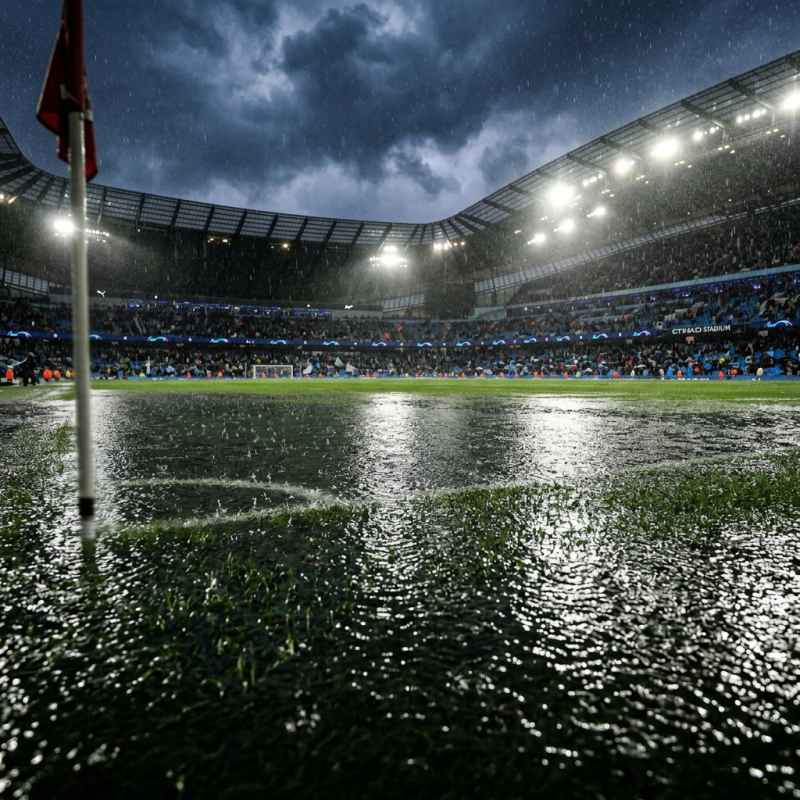 Rain Halts Salzburg vs Pafos Match