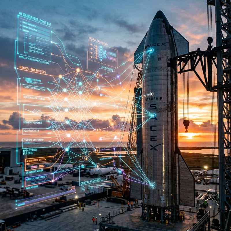 SpaceX Tunda Starship, Buru Data AI